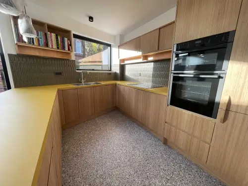 Click Here To Enlarge This Photo Of Bedroom&comma; Living&sol;Dining Including Staircase & Custom Made Kitchen