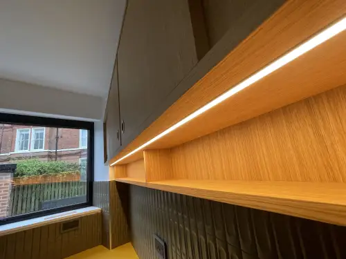 Click Here To Enlarge This Photo Of Bedroom&comma; Living&sol;Dining Including Staircase & Custom Made Kitchen