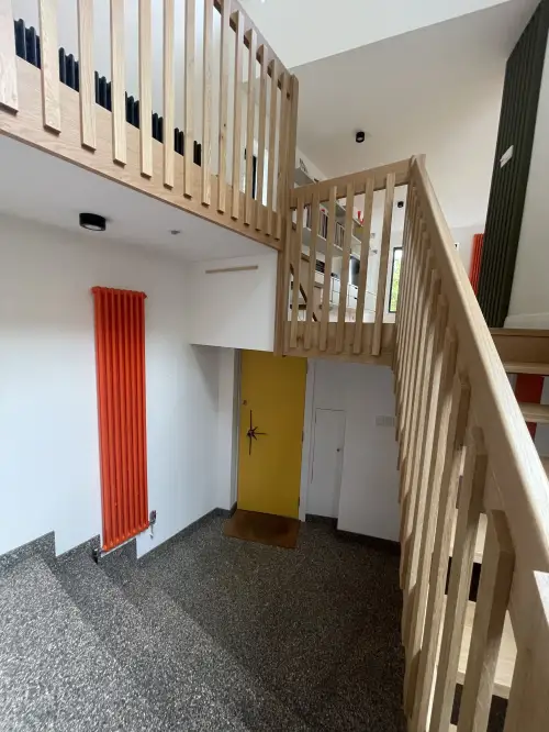 Click Here To Enlarge This Photo Of Bedroom&comma; Living&sol;Dining Including Staircase & Custom Made Kitchen