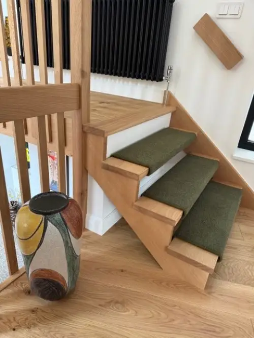 Click Here To Enlarge This Photo Of Bedroom&comma; Living&sol;Dining Including Staircase & Custom Made Kitchen